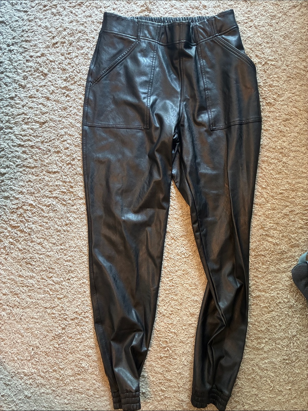 SPANX Black Elastic Waist Pull-On Pants